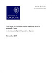The Right to Effective Counsel and Guilty Pleas in Criminal Courts (A Comparative Report Prepared for Reprieve)