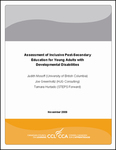 Assessment of Inclusive Post-Secondary Education for Young Adults with Developmental Disabilities