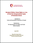Aboriginal Children: Human Rights as a Lens to Break the Intergenerational Legacy of Residential Schools